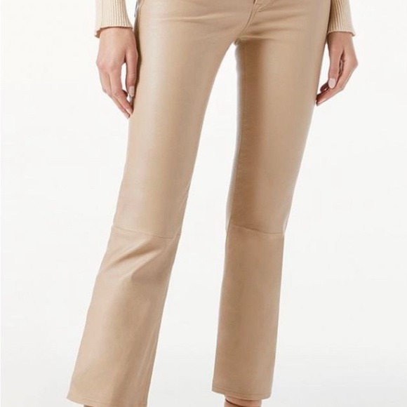 FRAME Le Crop Mini Boot Leather Pant 100% Leather - Picture 3 of 7